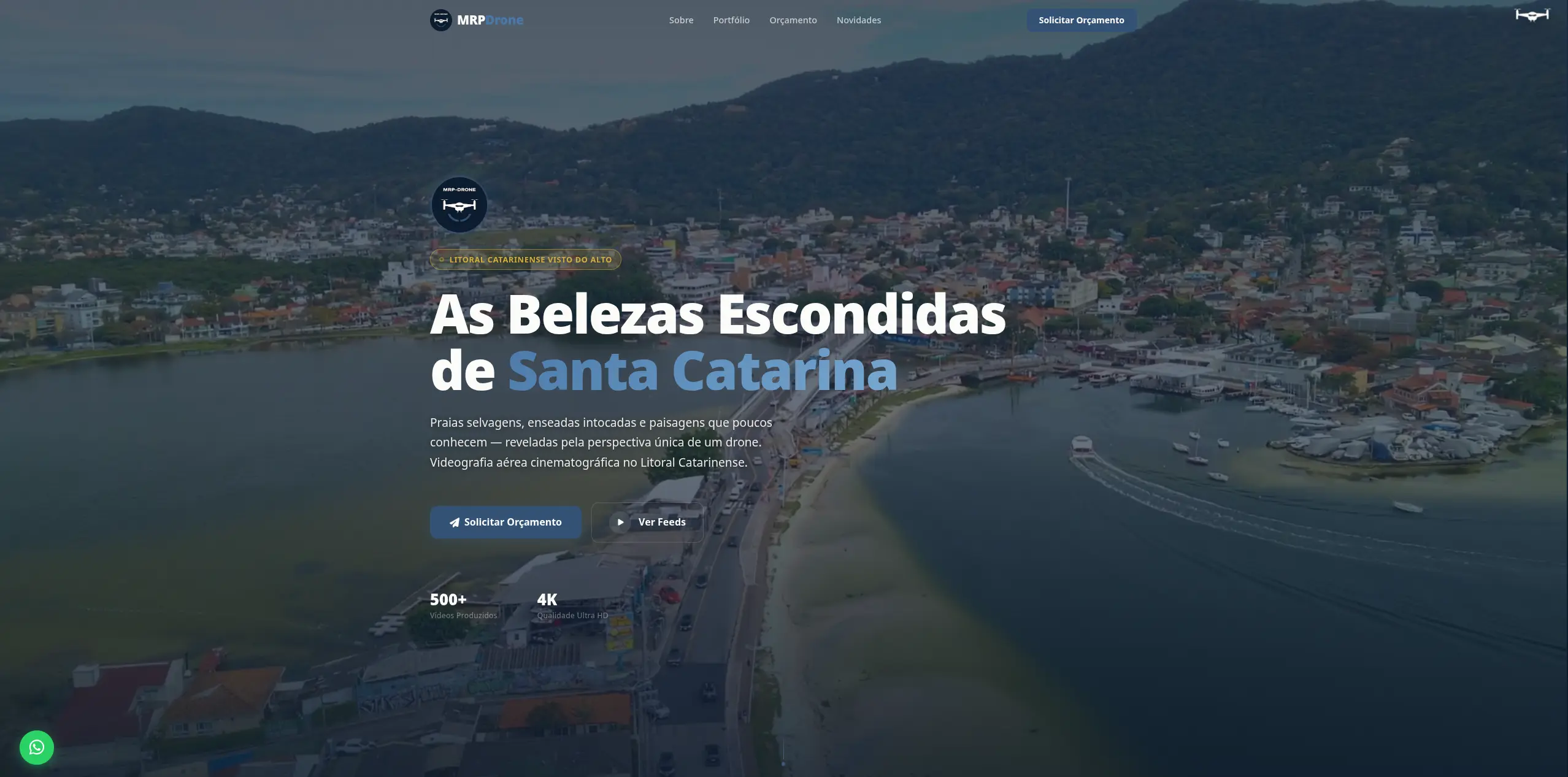 MRP Drone website — drone photography and videography landing page
